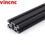 پروفیل آلومینیوم شیاردار صنعتی 60در 30 سبك با آنودايز مشكي